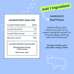 Pupford bully sticks duraderos para perro activo