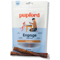 Pupford masticables bully gruesos 6 pulgadas, paquete para masticar prolongadamente
