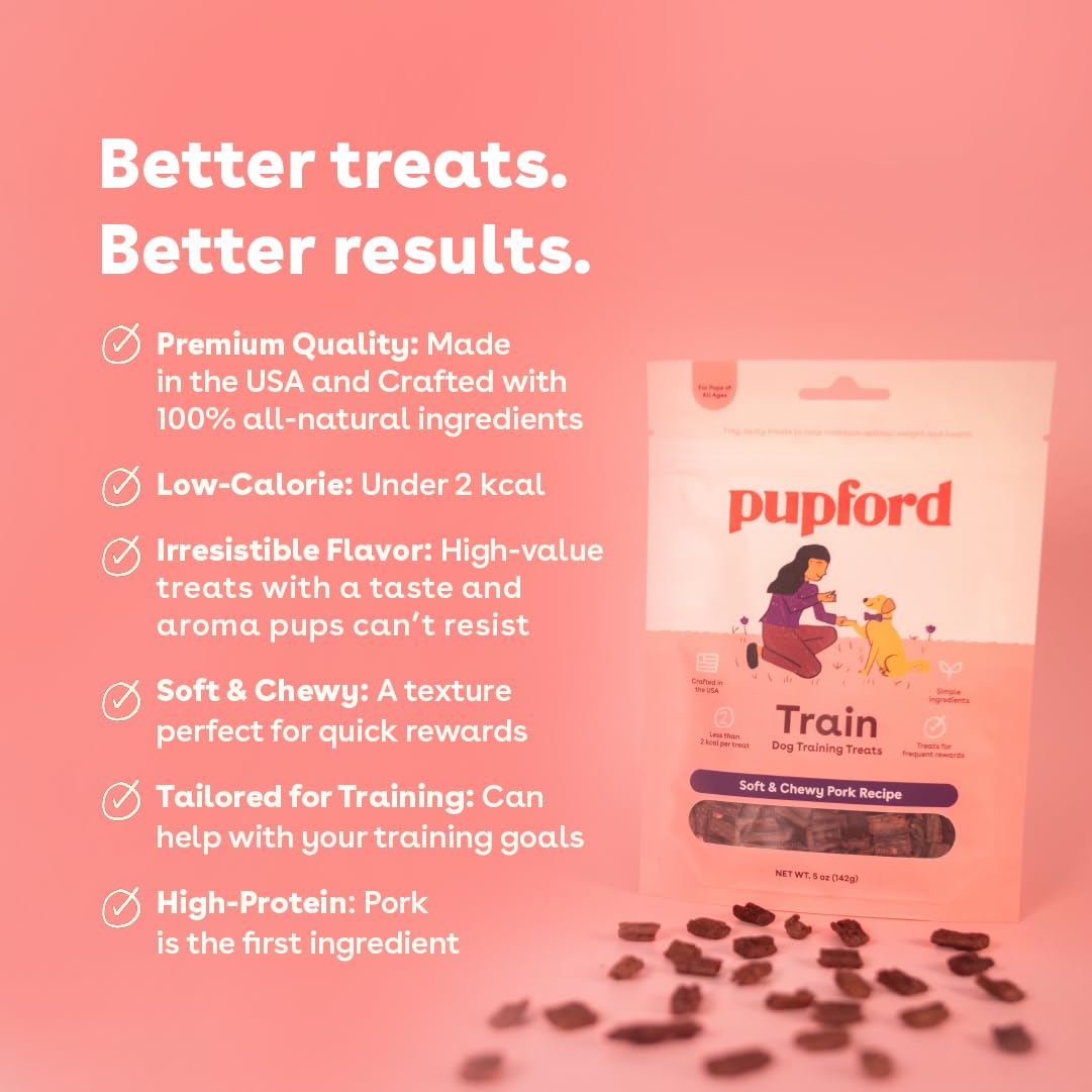 Premios Pupford de textura suave y masticable listas para mordiscos cortos.