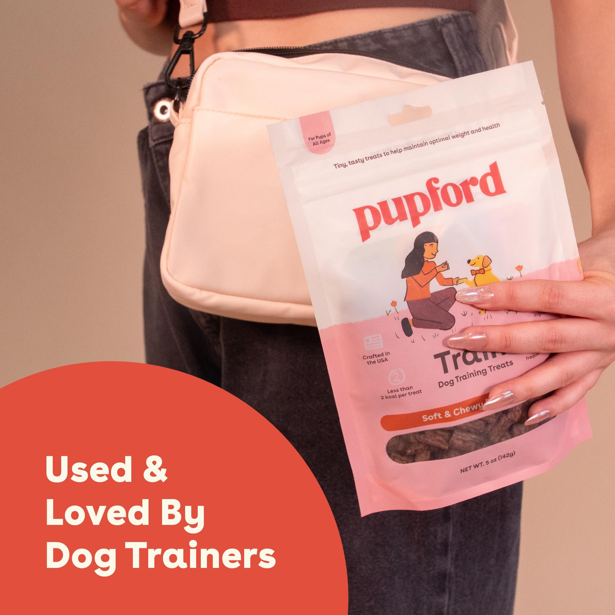 Textura suave y masticable de Pupford para recompensas rápidas durante el entrenamiento.