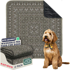 PUPIBOO alfombrilla lavable para perros y gatos, foco absorbente, ideal para entrenamiento y evitar manchas.