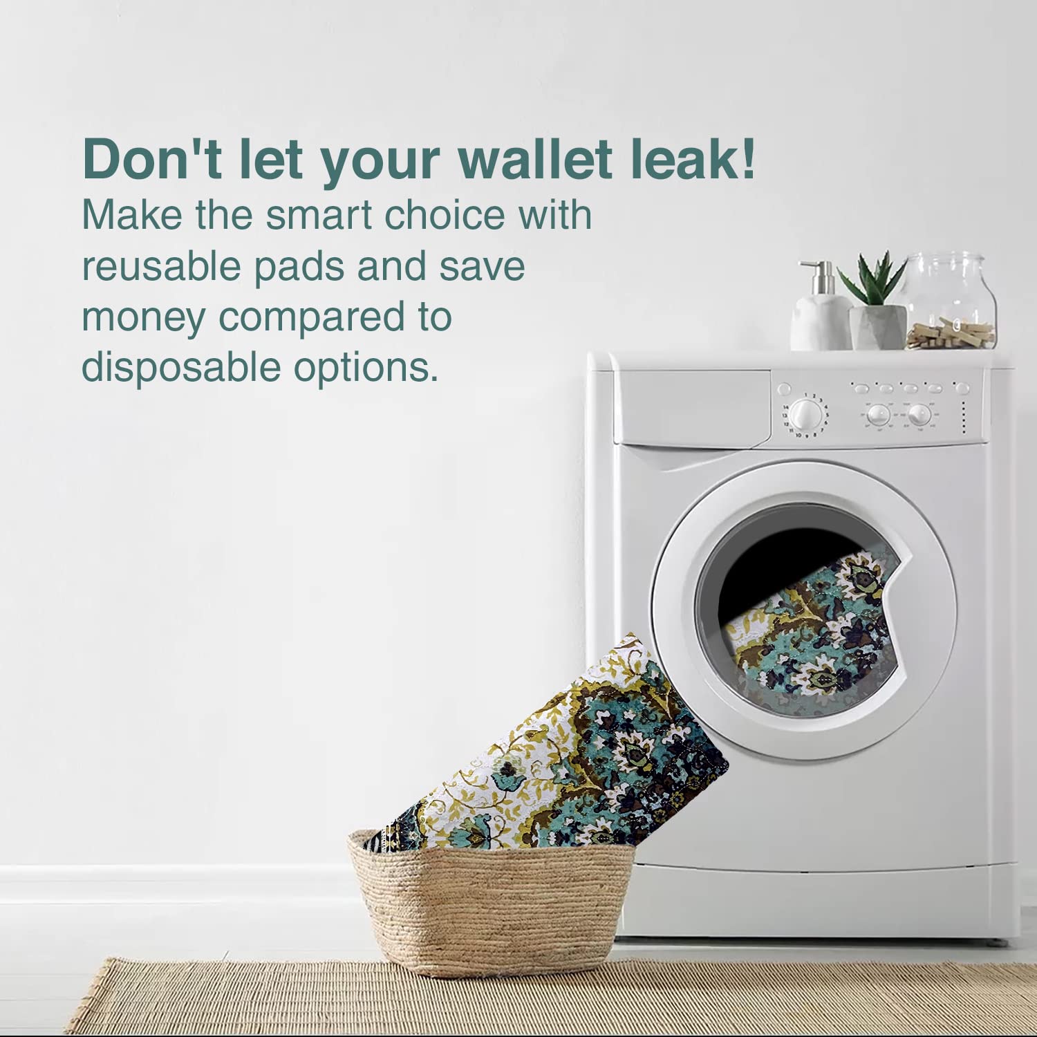 PUPIBOO almohadilla lavable, lavado a máquina para cuidado sencillo