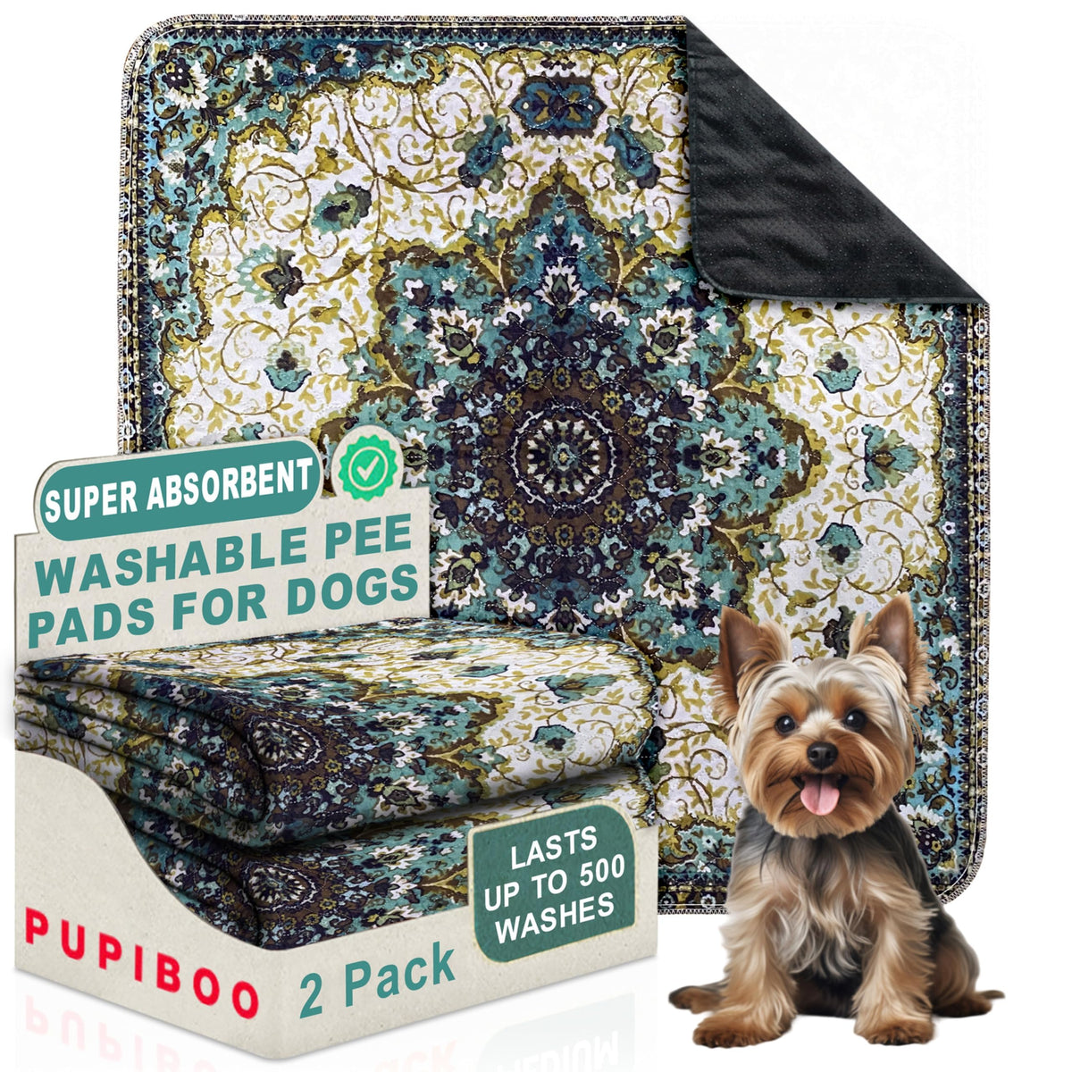 Pupiboo almohadilla lavable para perros y gatos protege el suelo.