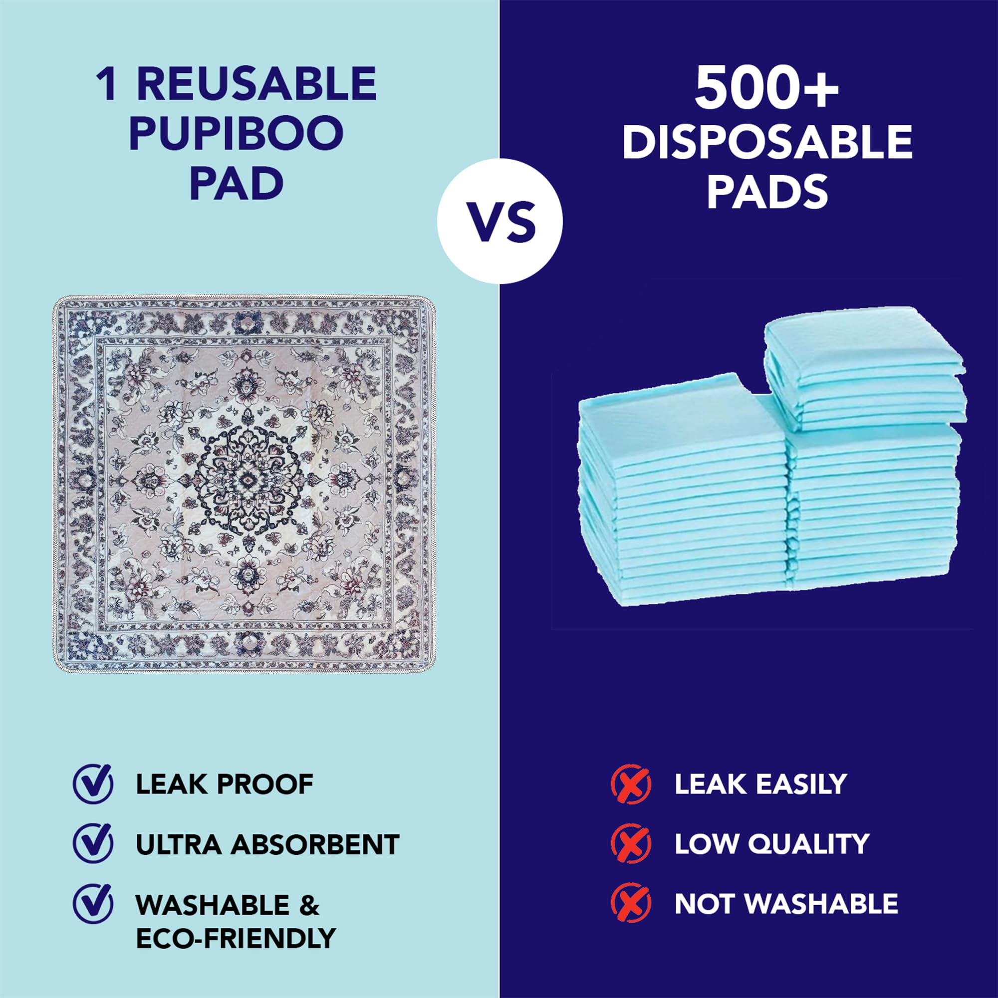 PUPIBOO: capa impermeable de TPU que previene filtraciones y olores.