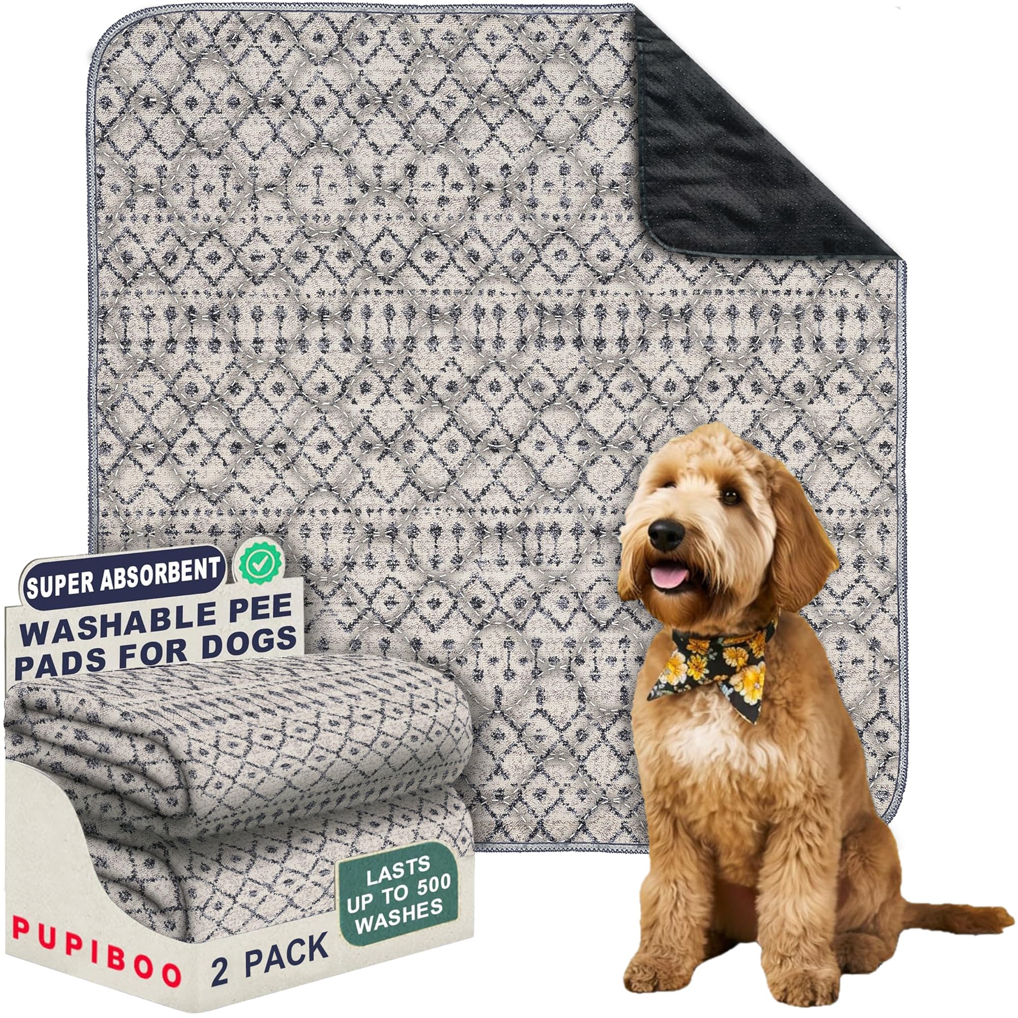 PUPIBOO pad lavable absorbente: protección duradera para suelos ante accidentes.
