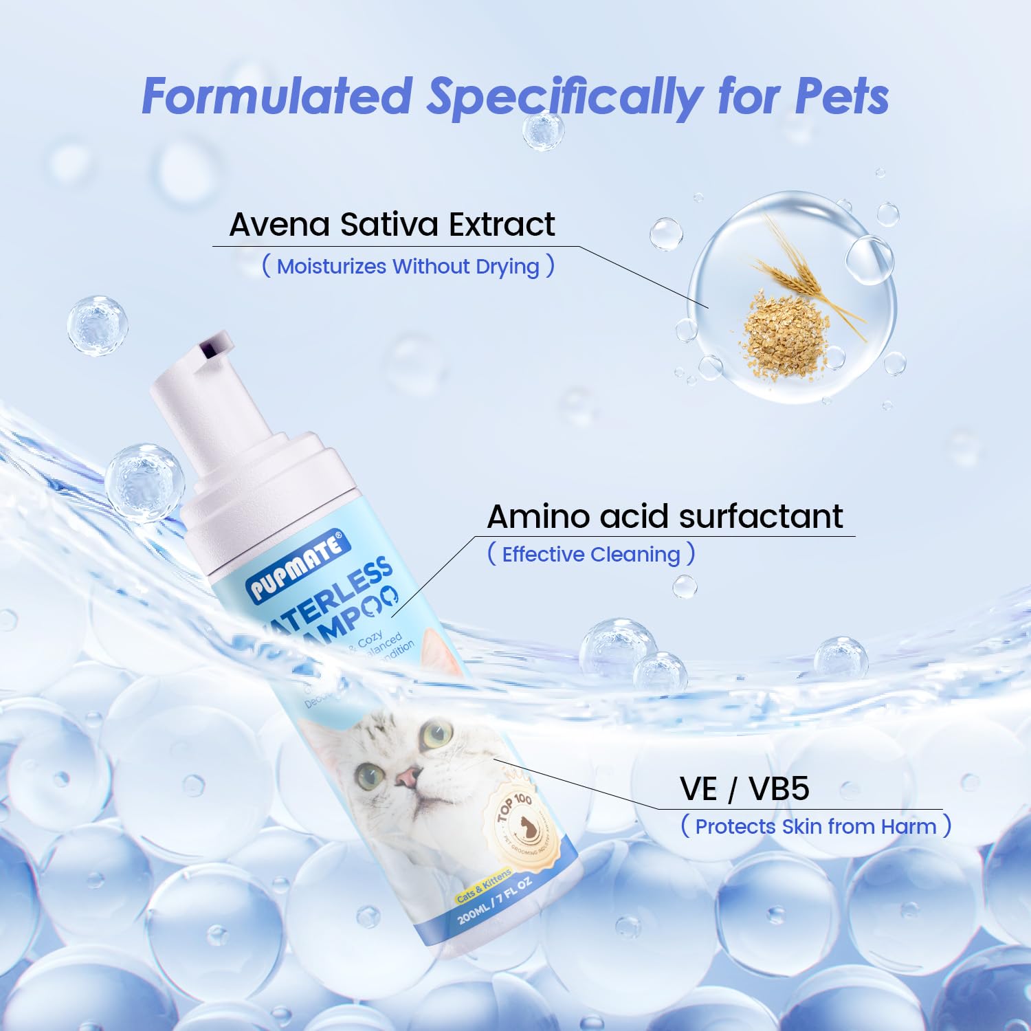 PUPMATE cepillo de silicona gratis para gatos, cepillado suave y cómodo.
