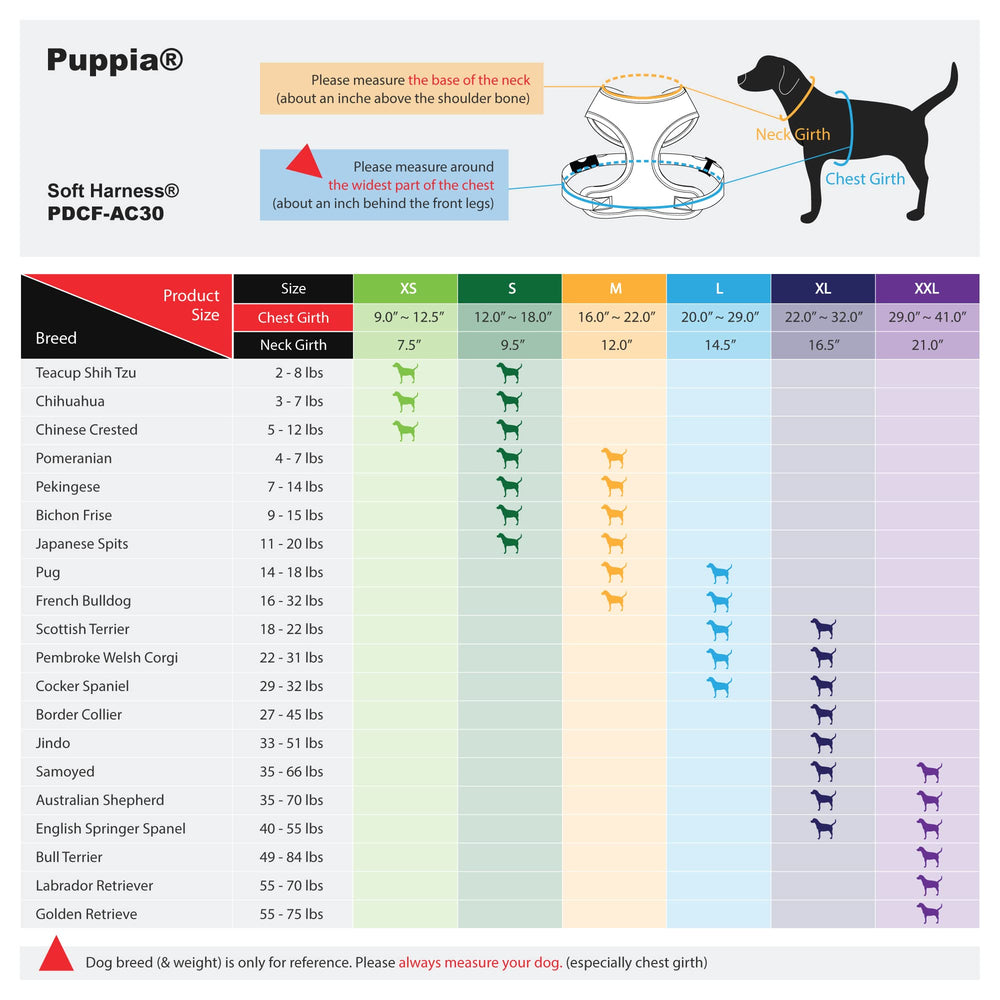 Arnés Puppia suave gris X-Small, fácil de lavar y mantener.