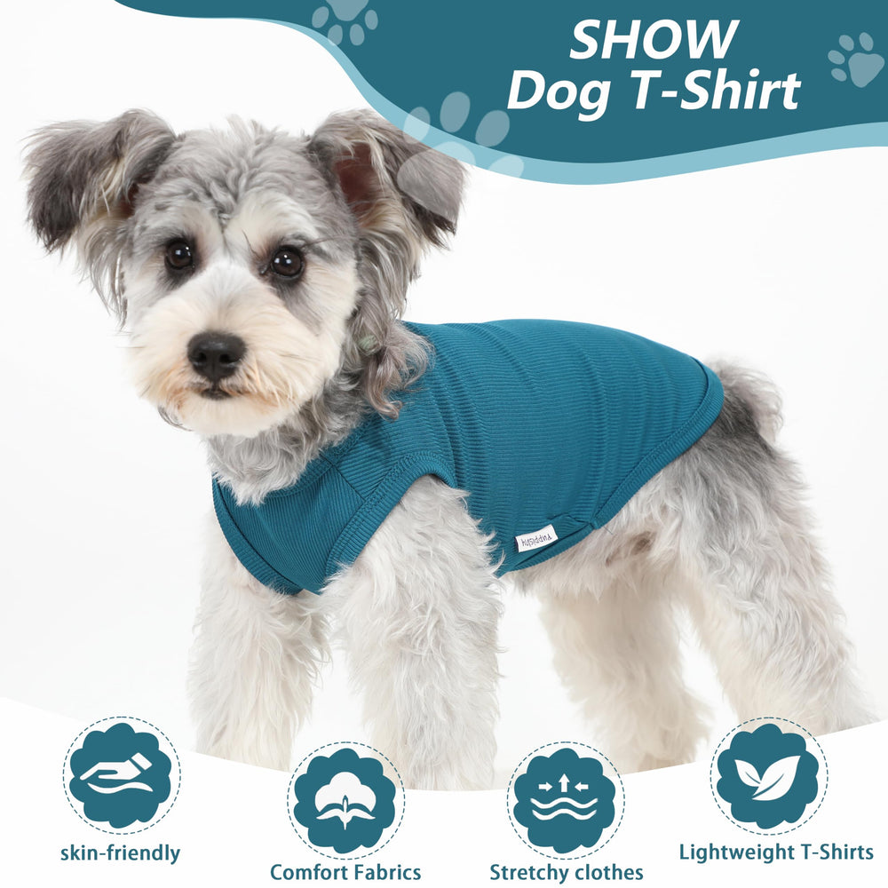 Puppishy camisetas para perro pequeño sin mangas, tela elastica para poner y quitar fácilmente.
