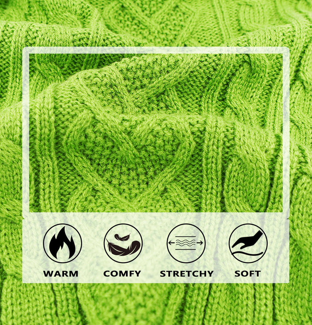 Puppishy suéter verde, vista frontal clara para admirar el diseño