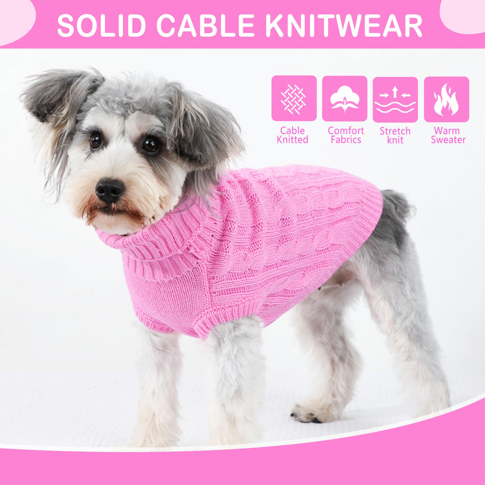 Puppishy suéter para perros pequeños, tejido acrílico suave que ofrece abrigo cómodo durante invierno.