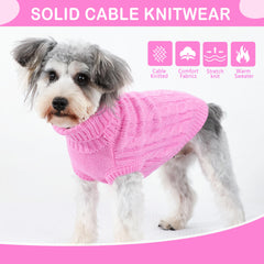 Puppishy suéter para perros pequeños, tejido acrílico suave que ofrece abrigo cómodo durante invierno.