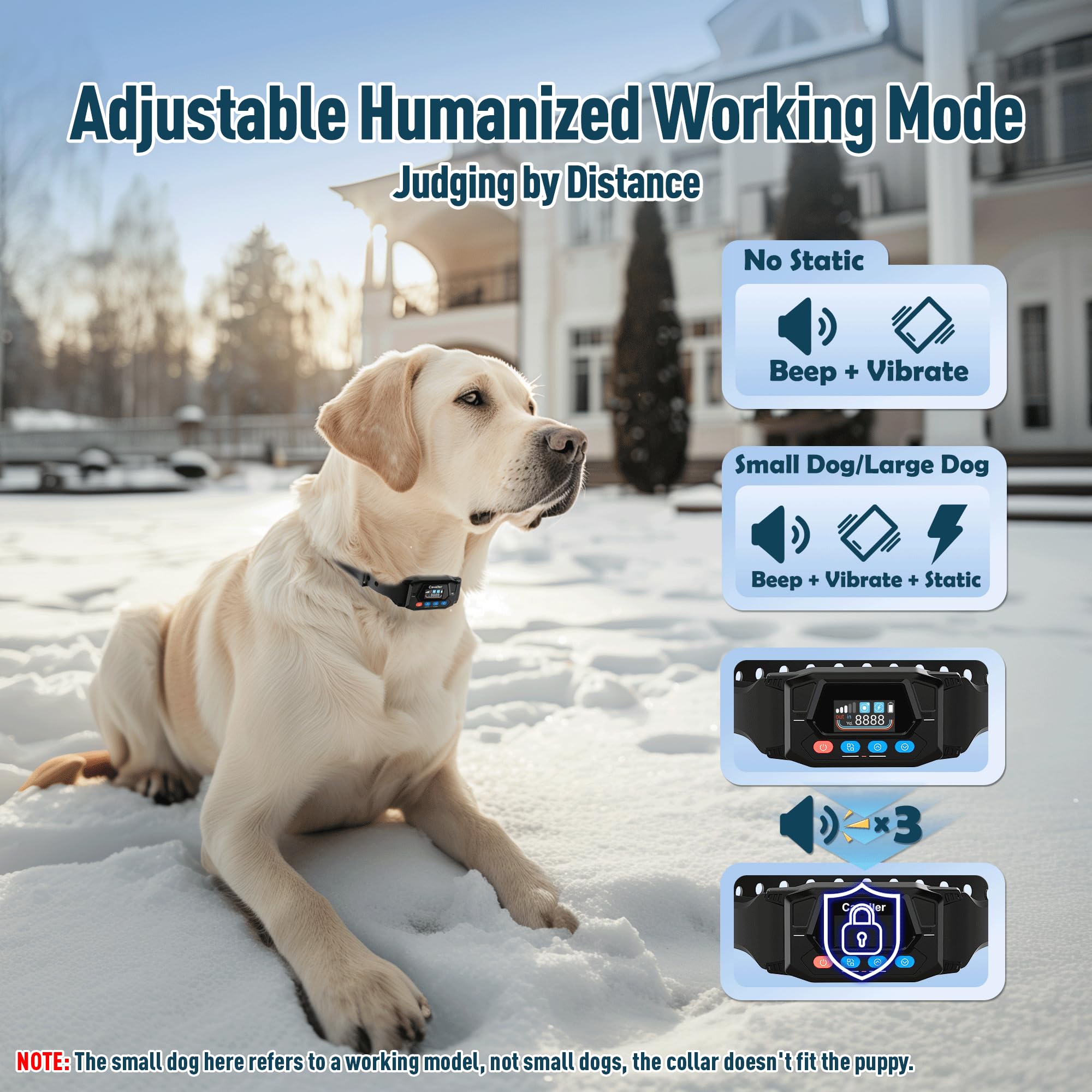 PUPKIDS collar IPX7 con batería recargable para aventuras al aire libre