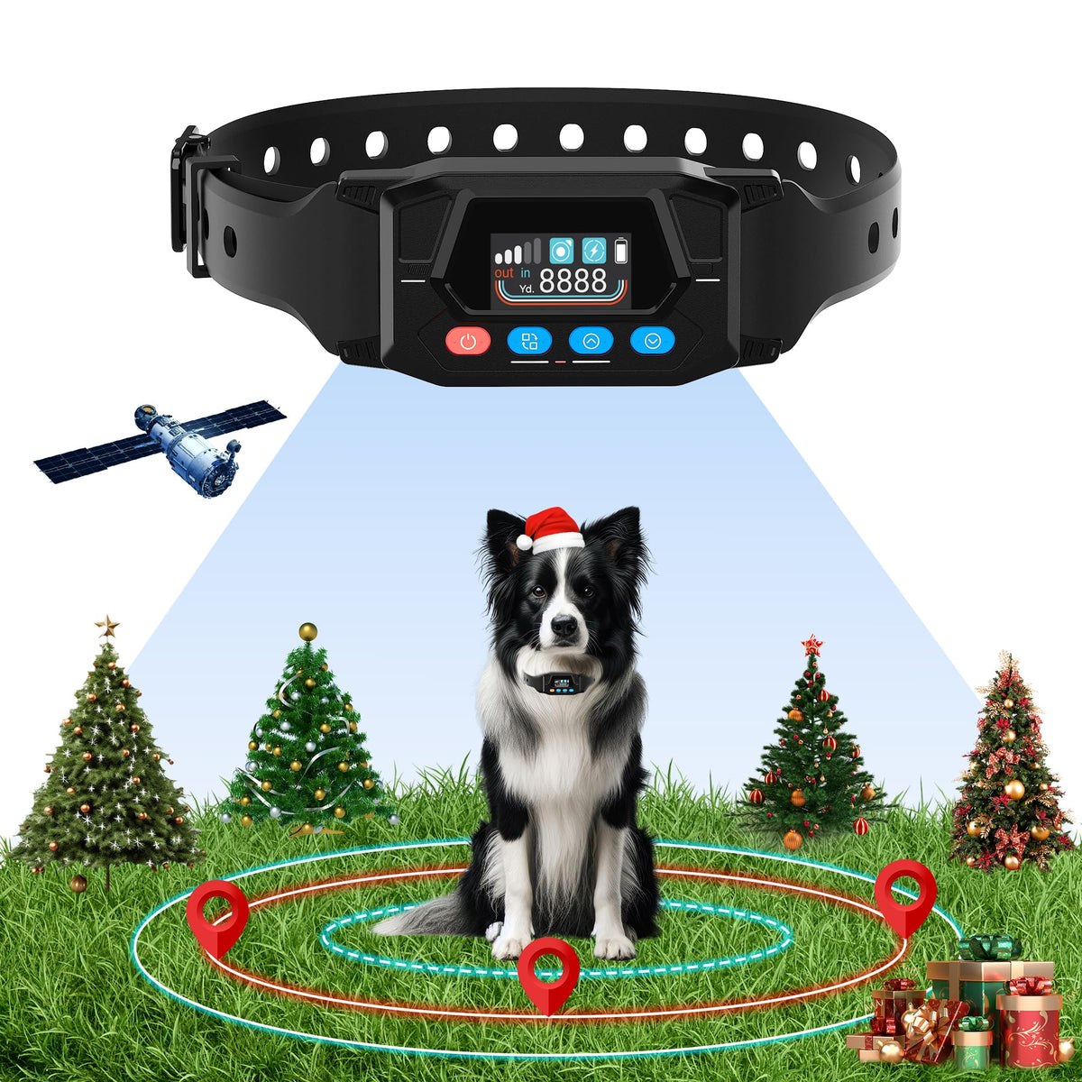 PUPKIDS sistema de cercado satelital sin cables para perros