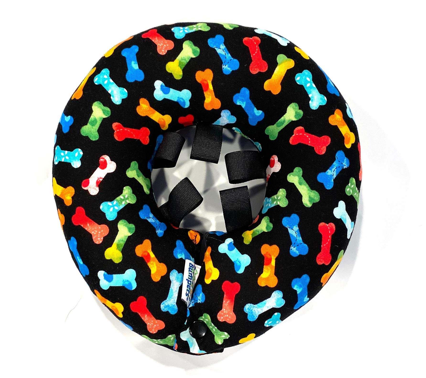 Puppy Bumpers, hueso tirado, collar de seguridad para evitar que el perro escape.
