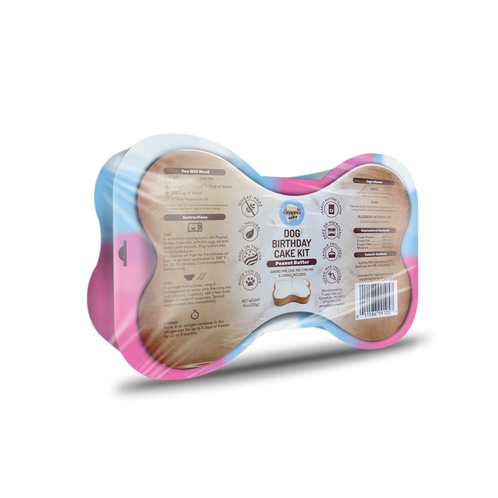 Puppy Cake: instrucciones aptas para hornear u usar microondas.