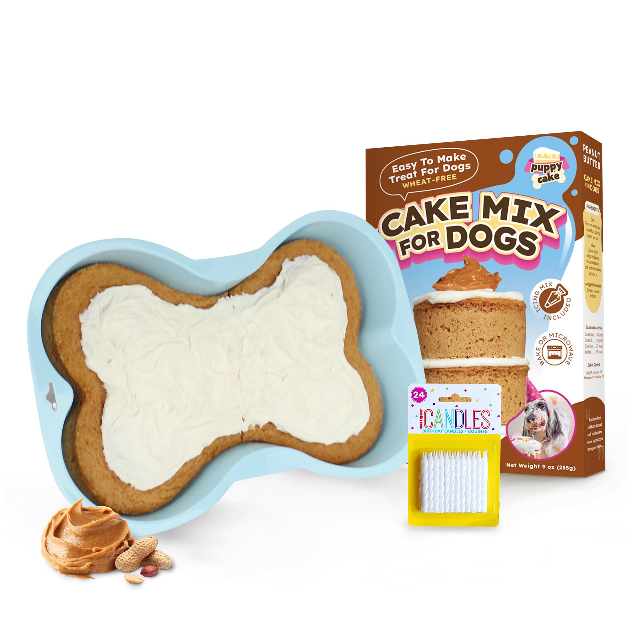 Puppy Cake: pan de silicona en forma de hueso para pasteles caninos.