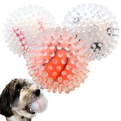 Puppy Party bolas espinas 3 piezas frontal: duraderas y divertidas para perros medianos y grandes