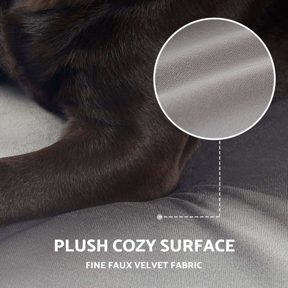 Superficie suave tipo terciopelo PUPPY PAW para descanso reconfortante