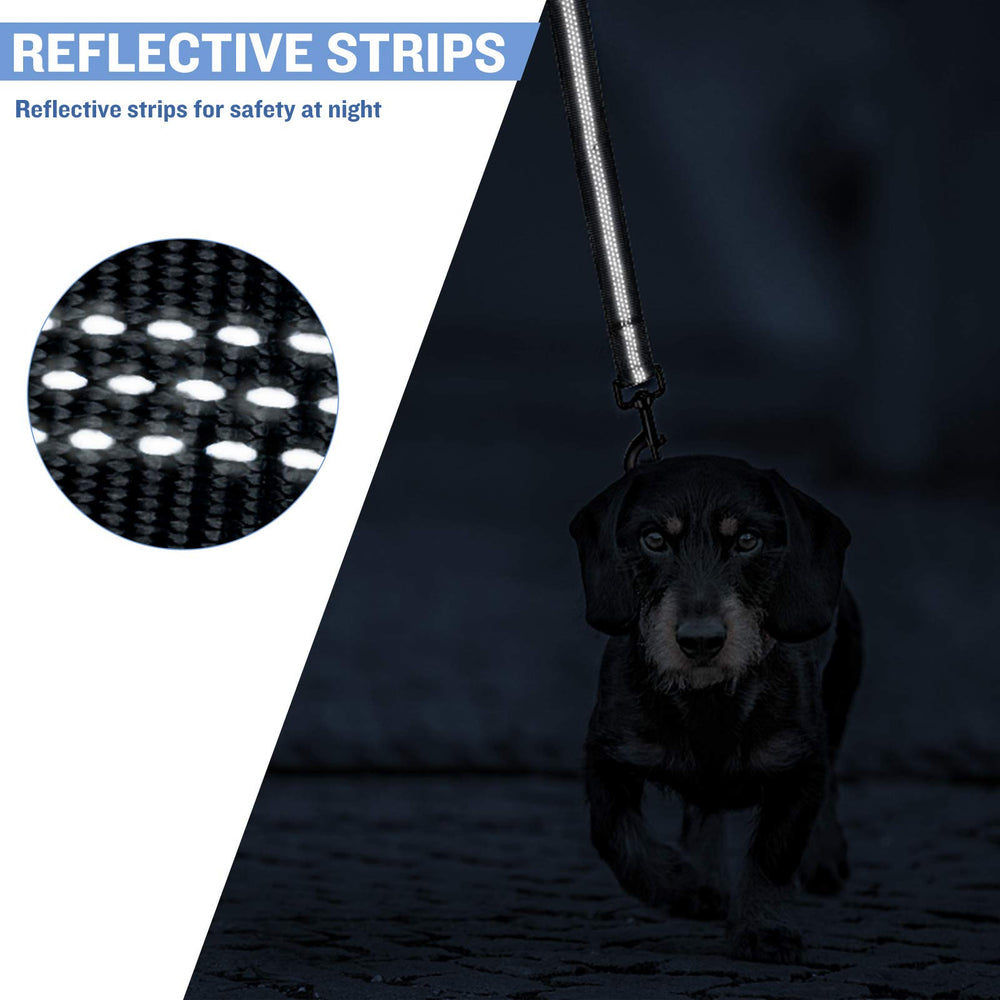 PuppyDoggy cinta de tejido resistente garantiza durabilidad para perros activos.
