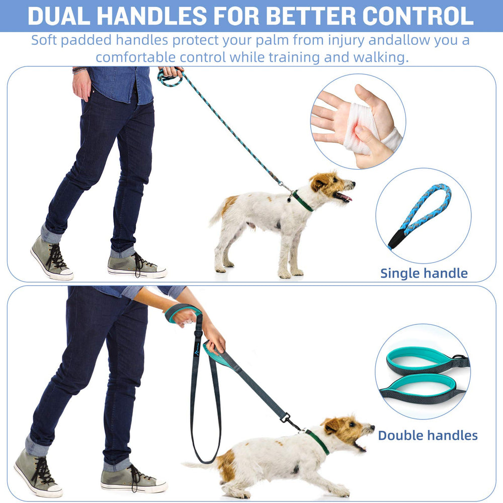 Mango acolchado PuppyDoggy para entrenar y caminar sin esfuerzo.
