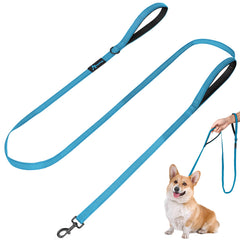 PuppyDoggy correa para perro 6 ft azul con costuras reflectivas para mayor visibilidad