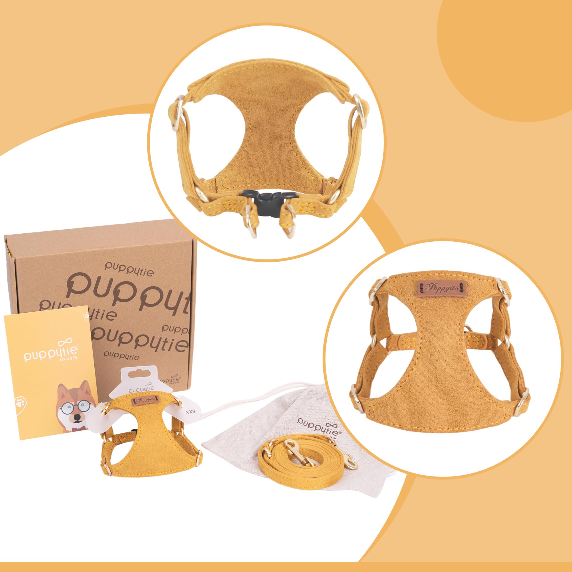 Ajuste patentado de Puppytie para un ajuste seguro y cómodo.