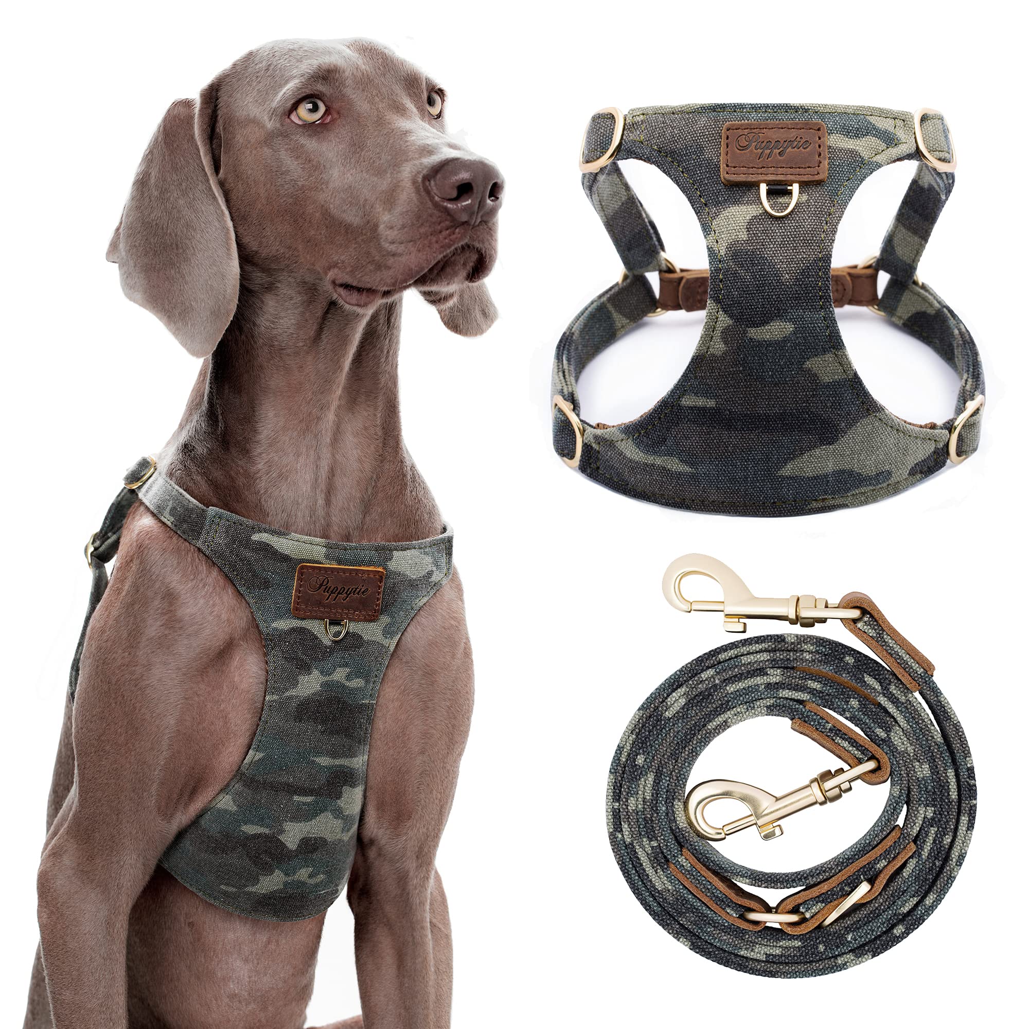 Arnés Puppytie para perro con ajuste rápido facilita ponérselo en segundos.