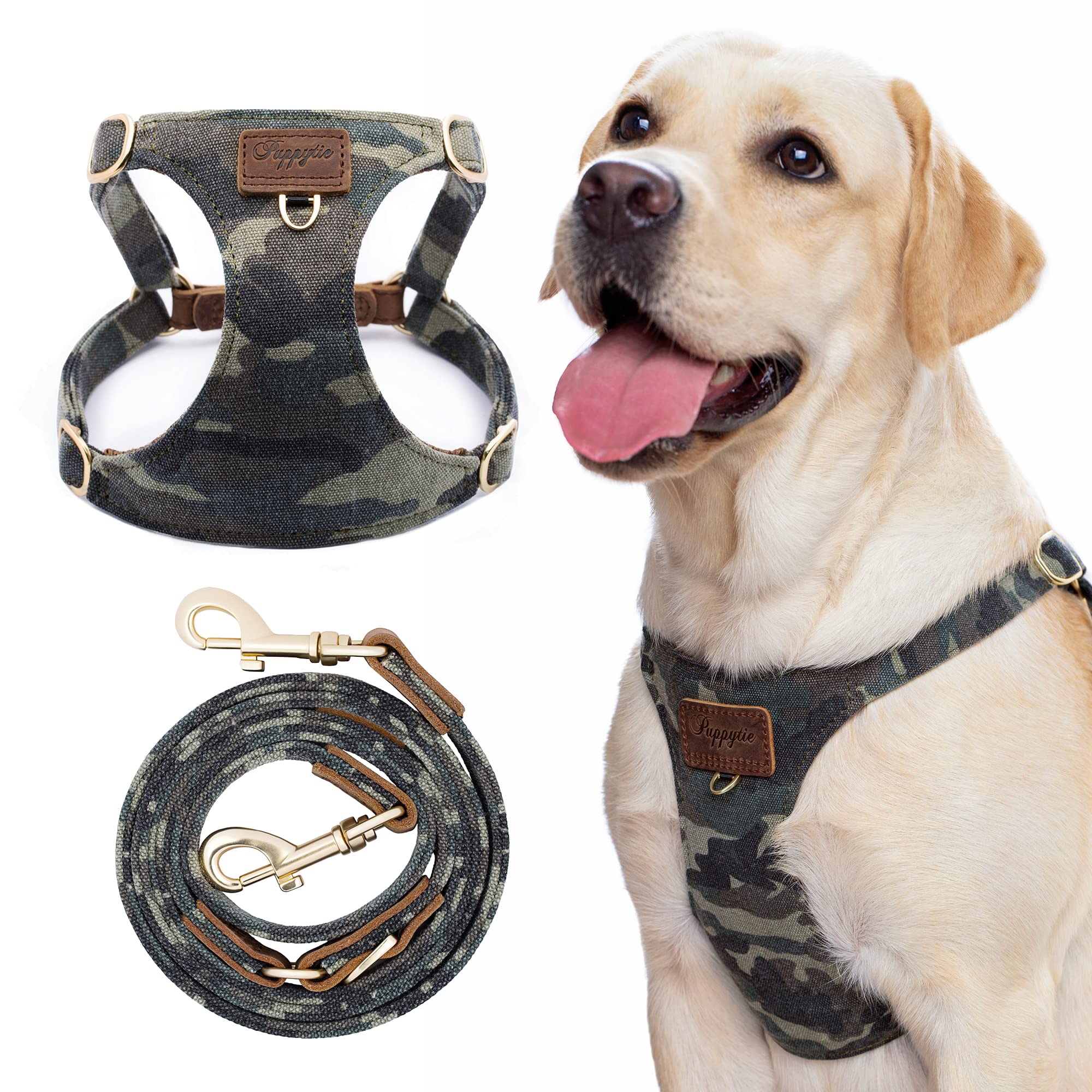 Puppytie arnes perro vista frontal, ajuste cómodo para paseos diarios