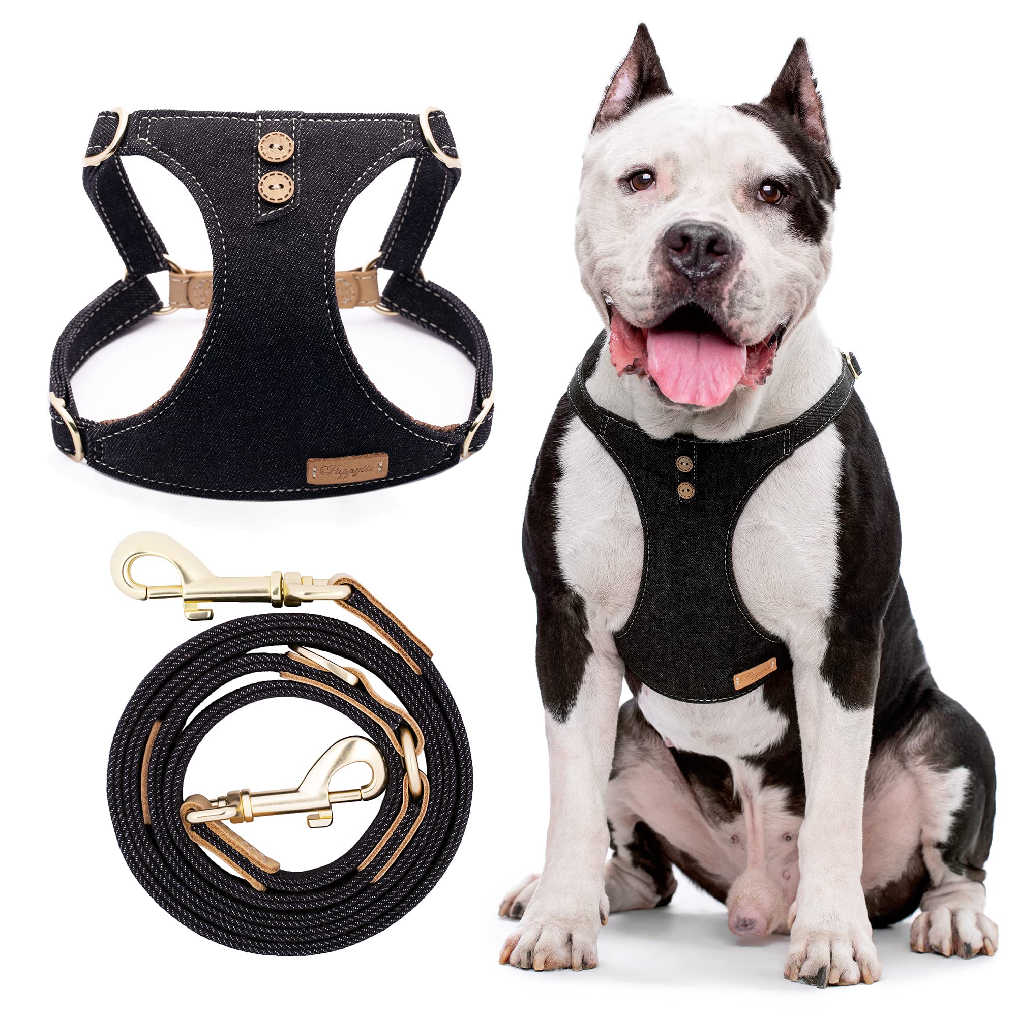 Arnés Puppytie para perro grande con cierre clip para paseo seguro