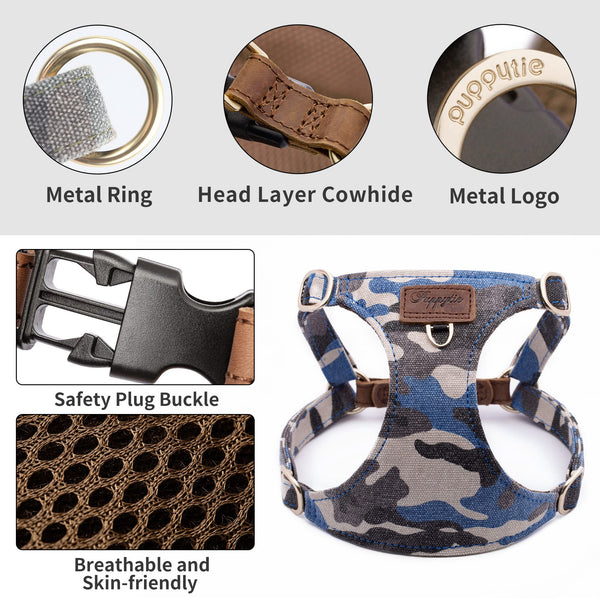 Puppytie arnés de seguridad con placa de pecho, ideal para evitar tirones durante la caminata.