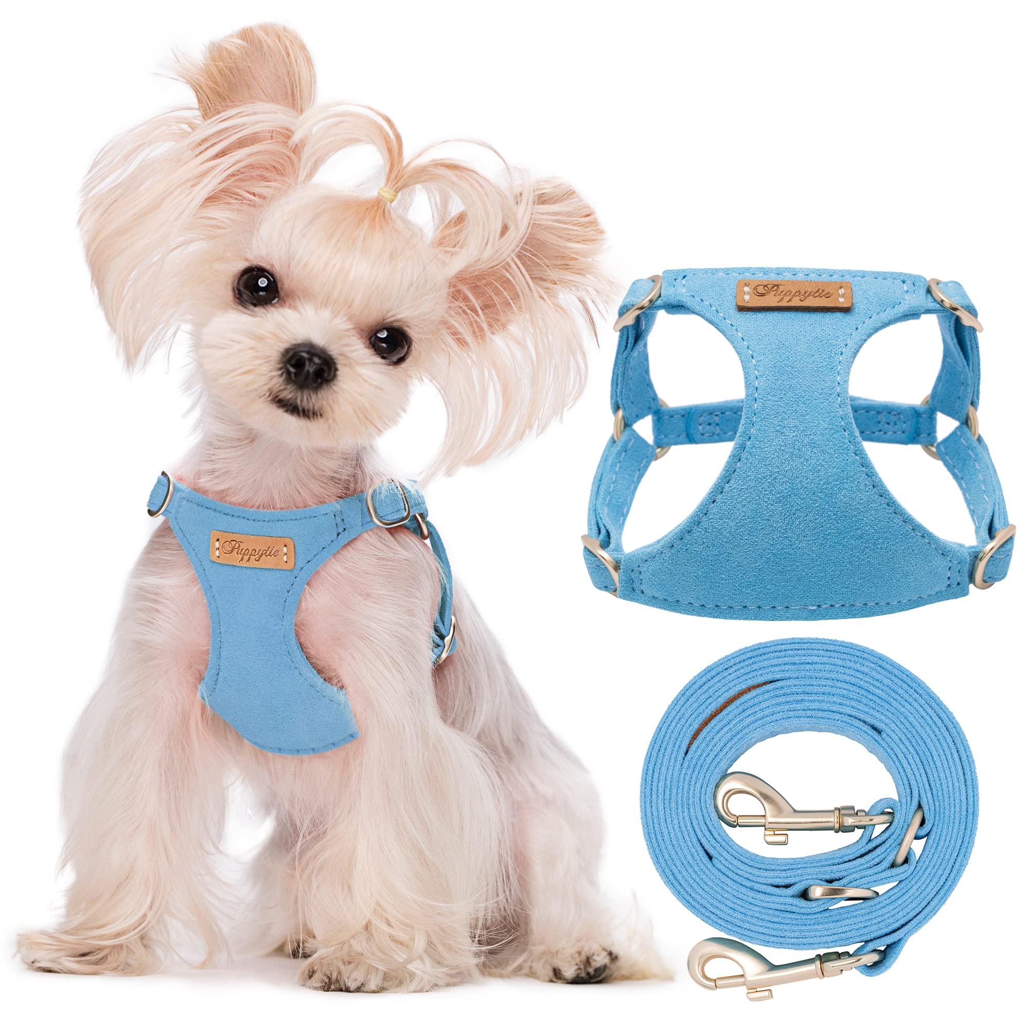 Puppytie arnés XS sin tirones con tecnología patentada para ajuste cómodo.