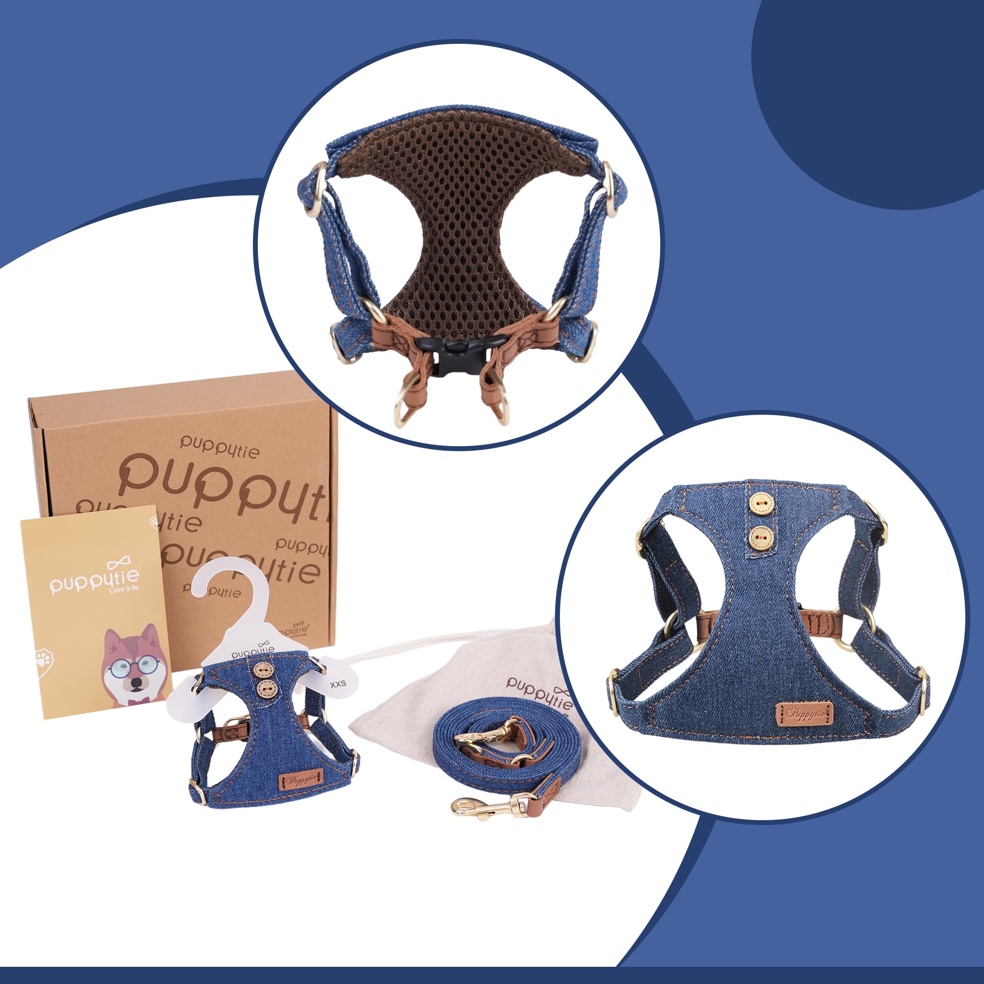 Correa multifuncional de Puppytie con dos longitudes para dos perros.