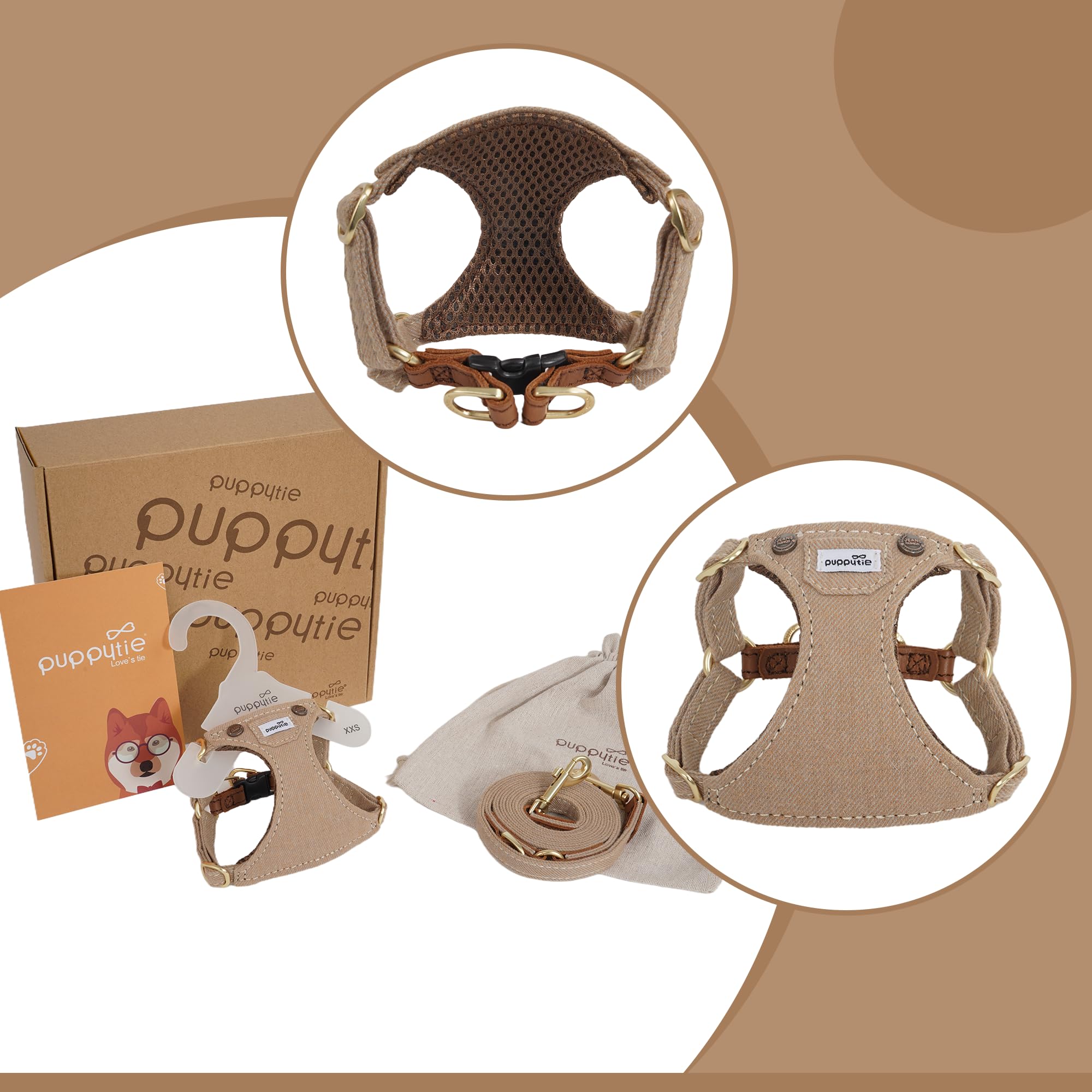 Puppytie ergonomic adjustment buckle protects joints during activity.