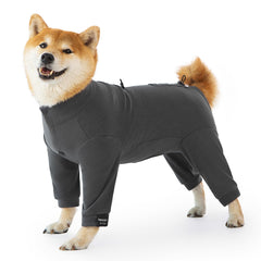 Pupsooft mono de invierno para perro gris X-Grande, mantiene cálido en paseos.