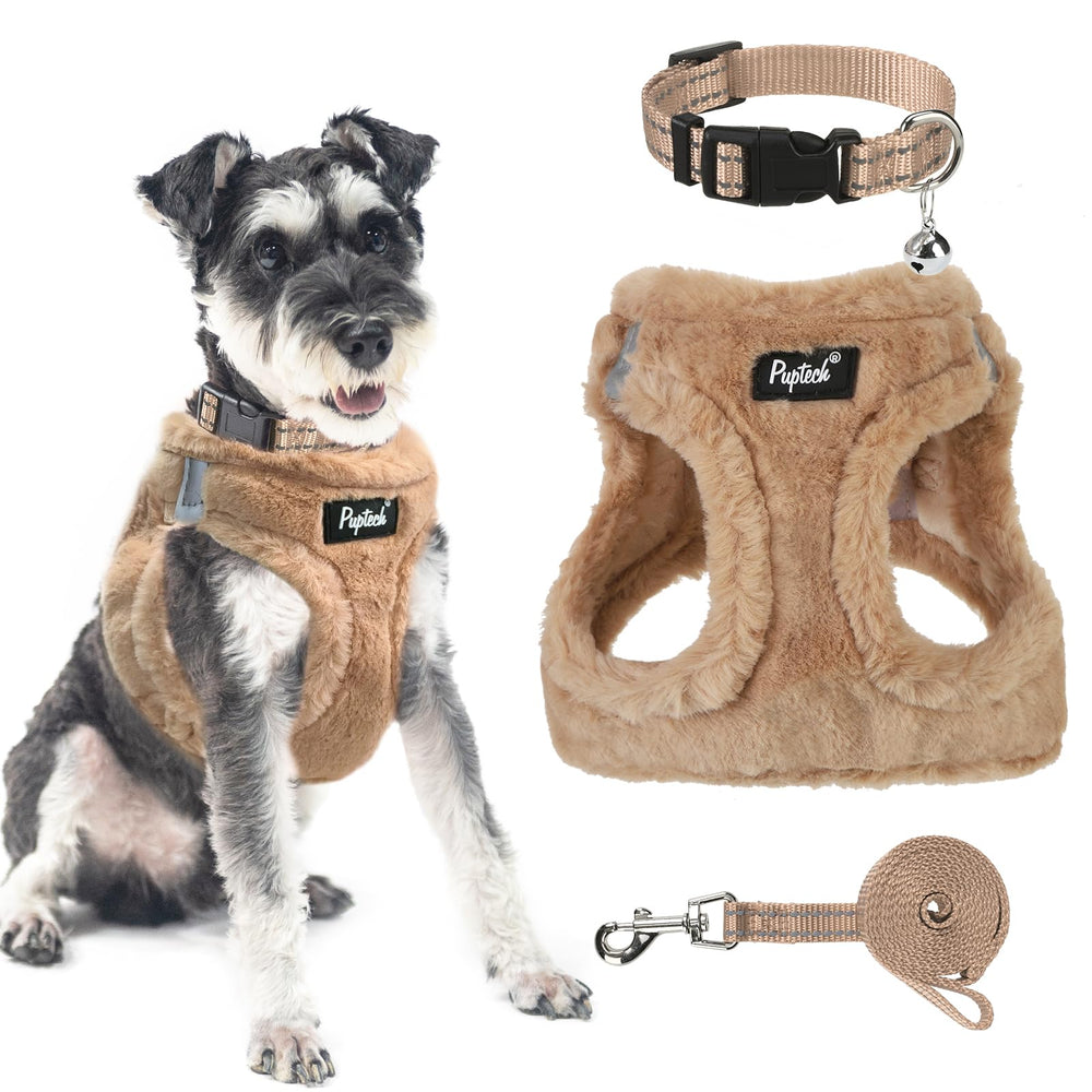 PUPTECK arnés ajustable de malla khaki, ajuste cómodo y seguro.