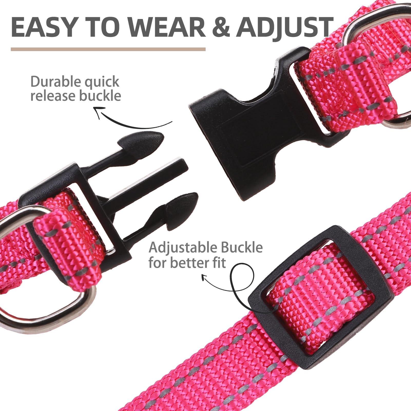 PUPTECK arnés de nylon duradero, comodidad diaria para tu perro.