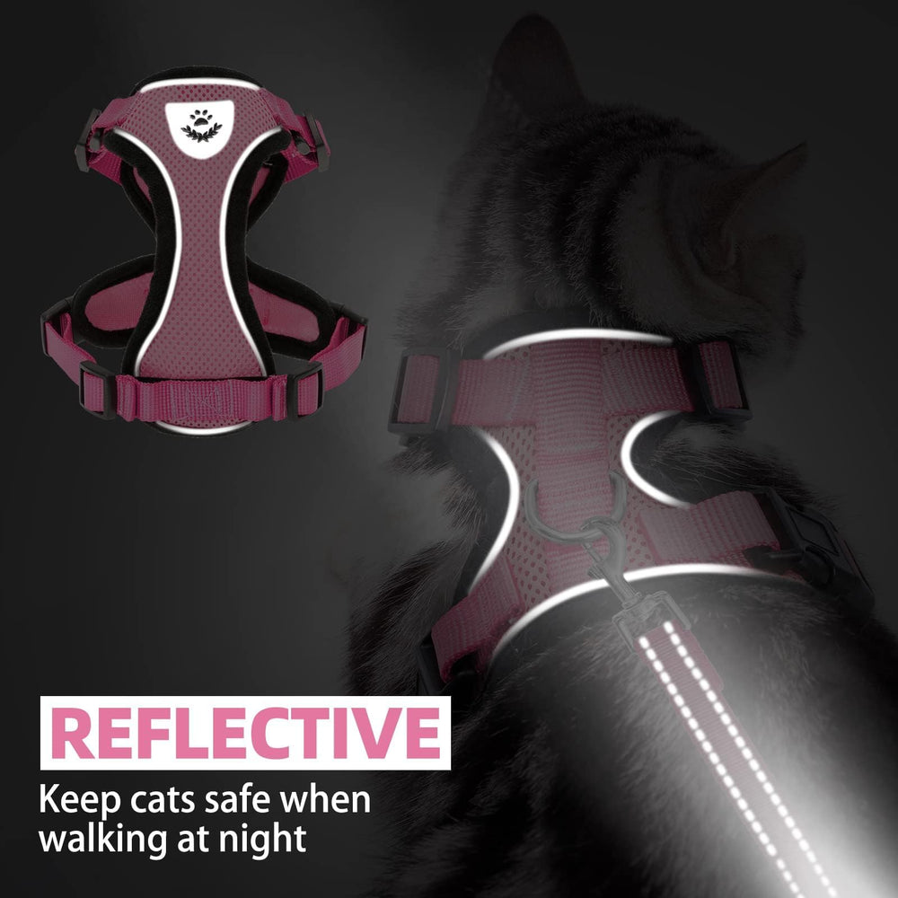 PUPTECK Rosa claro: arnés suave y con estilo para gatos pequeños.