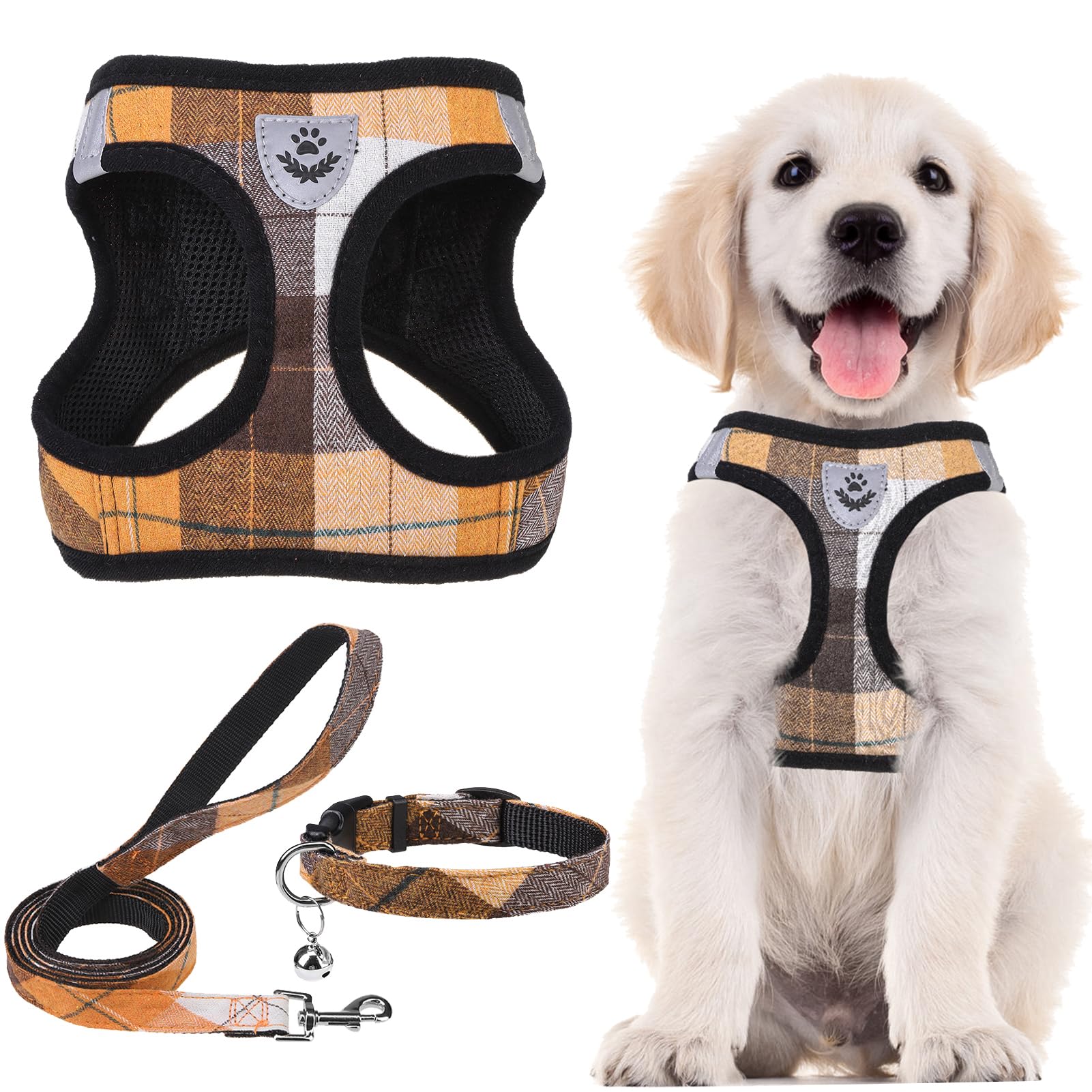 PUPTECK arnés ajuste sin tirones para perros, fácil de colocar y cómodo durante paseos.