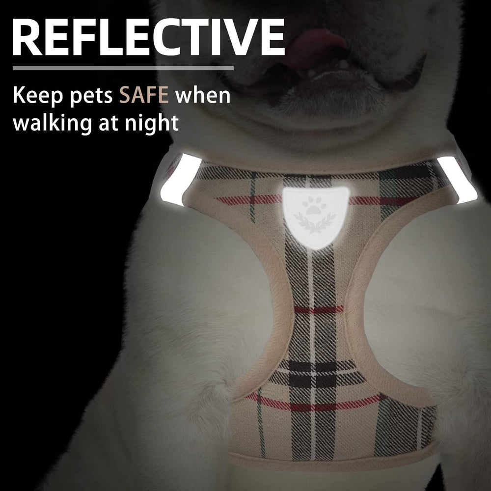 PUPTECK arnés a cuadros con diseño clásico y moderno.