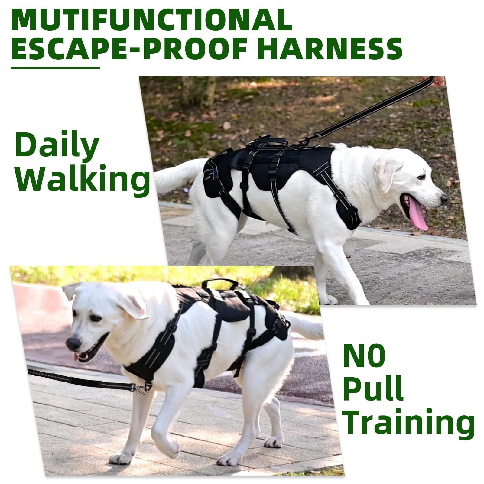 PUPTECK arnés de entrenamiento con anilla frontal para evitar tirones