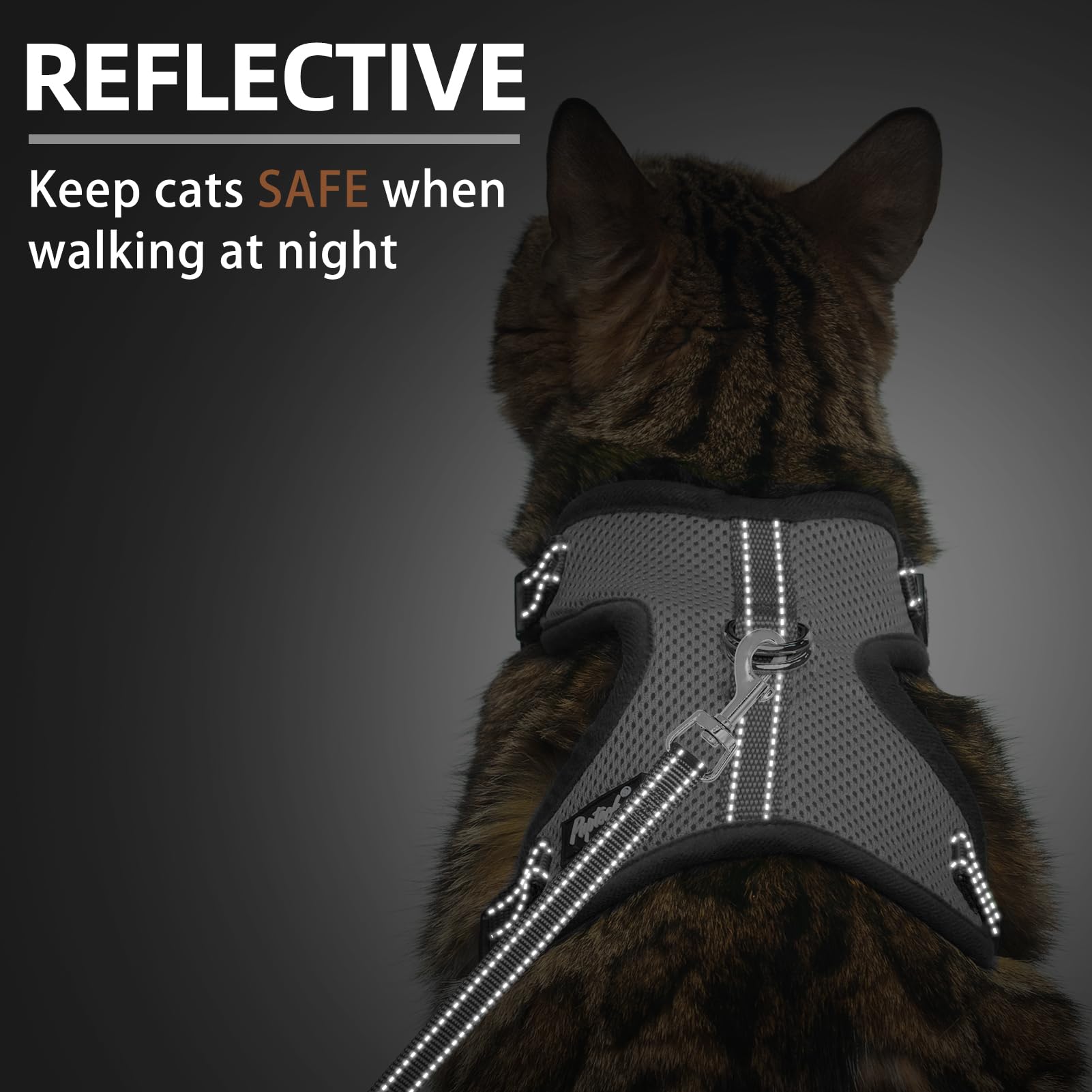 PUPTECK arnés gato diseño versátil para viajes, fotos y paseo diario.