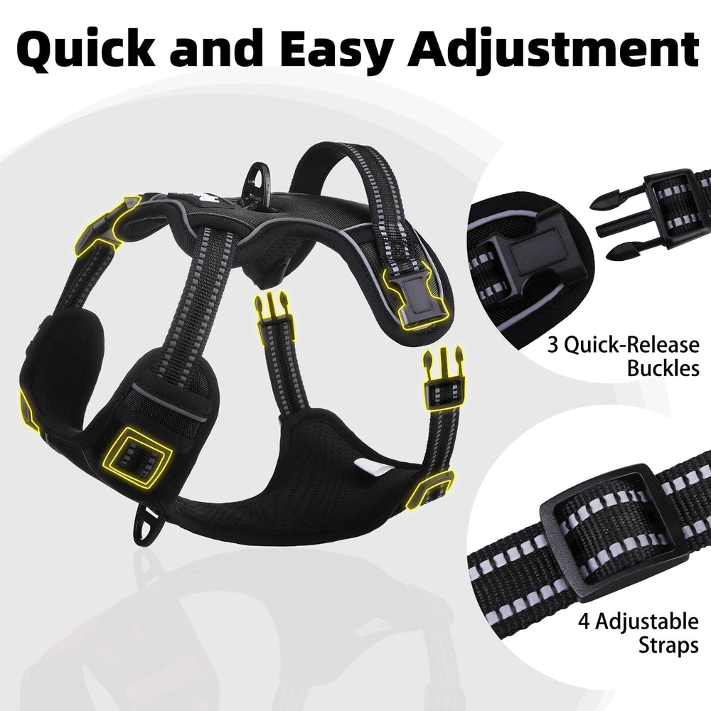 PUPTECK arnés con ajuste de cuatro correas para ajuste perfecto.