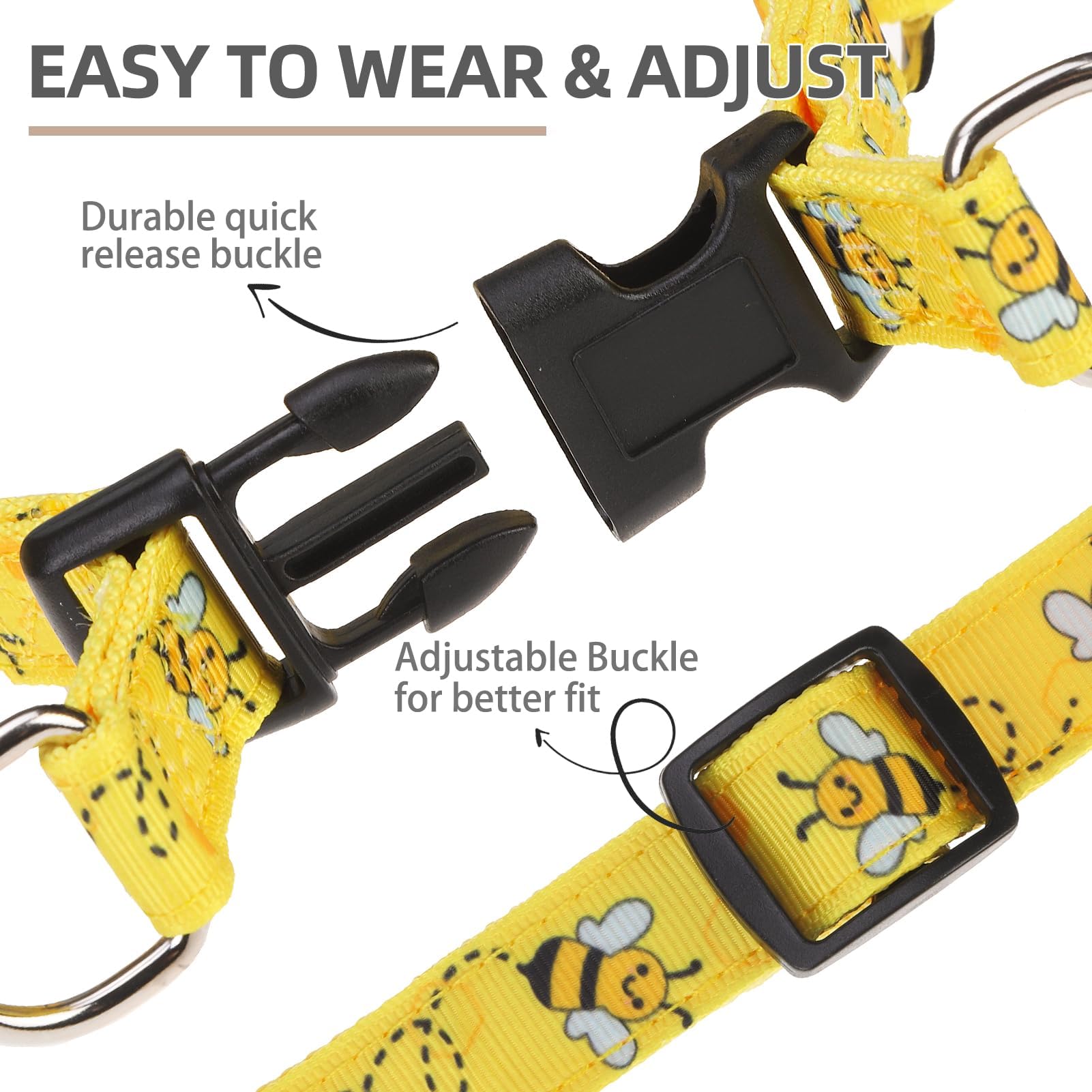 Ajuste rápido y cómodo gracias al diseño ajustable de PUPTECK para perros.