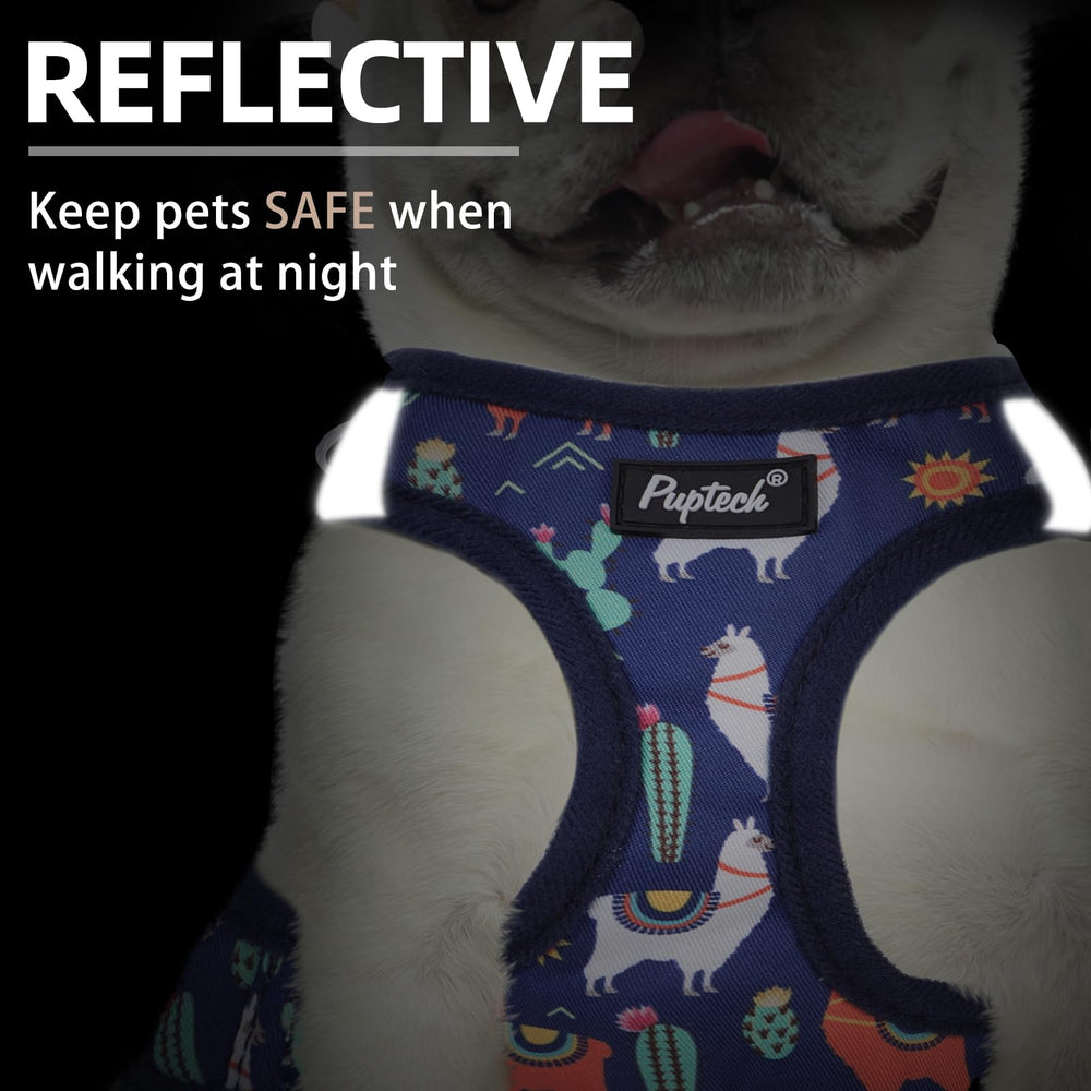 Arnés PUPTECK con tiras reflectantes para mayor visibilidad nocturna.