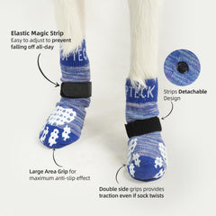 Calcetines con ajuste de velcro PUPTECK para perros, fijación estable.