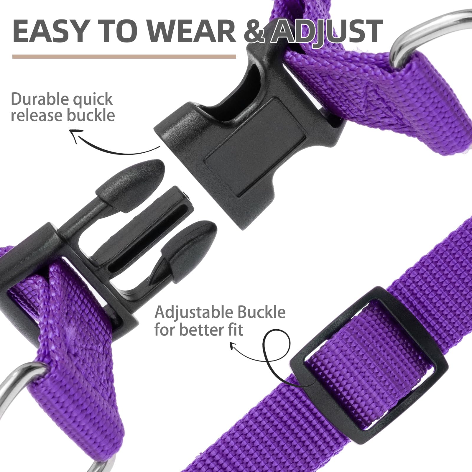 Material nylon durable y cómodo de PUPTECK para caminatas diarias.