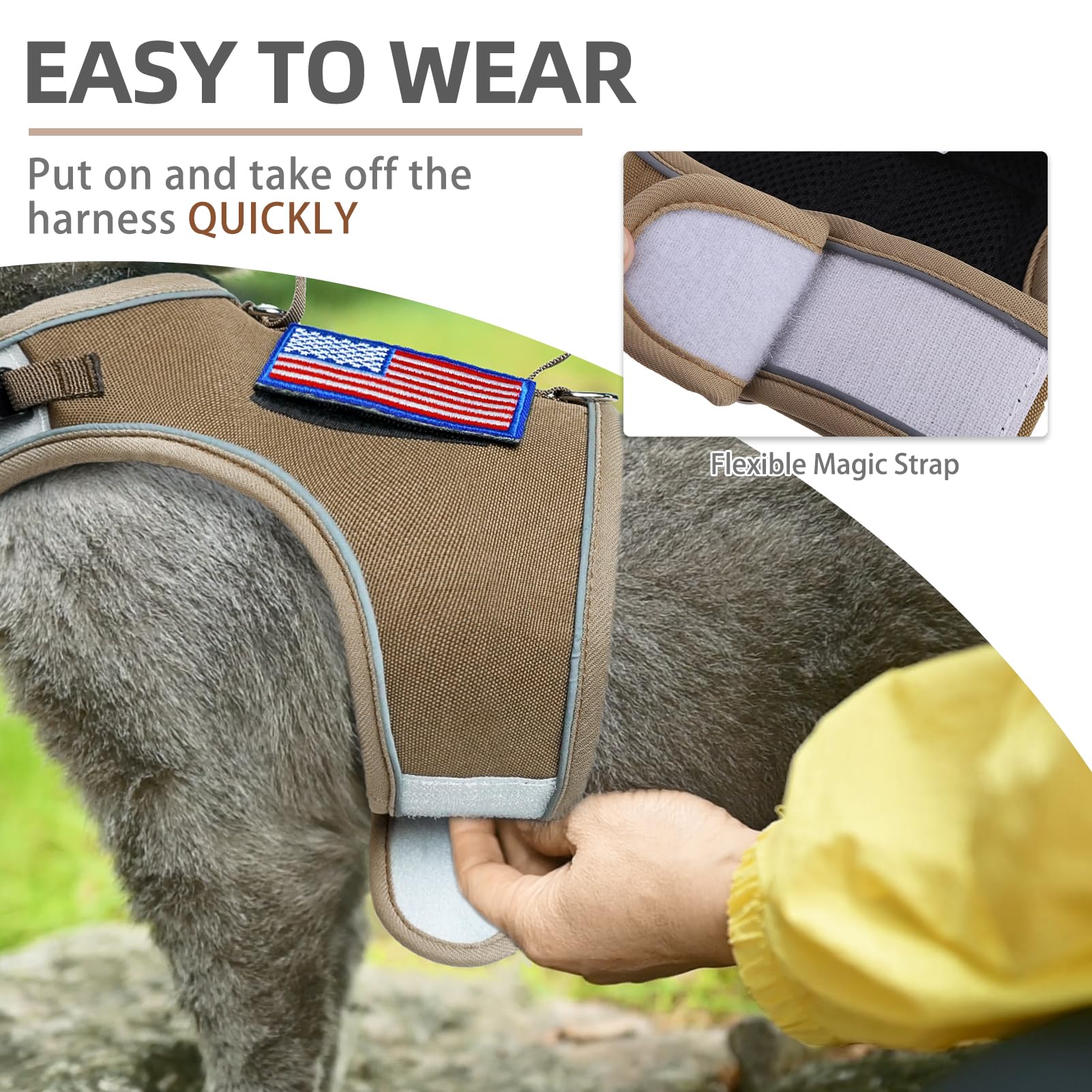 PUPTECK guía de tallas para elegir el arnés adecuado.