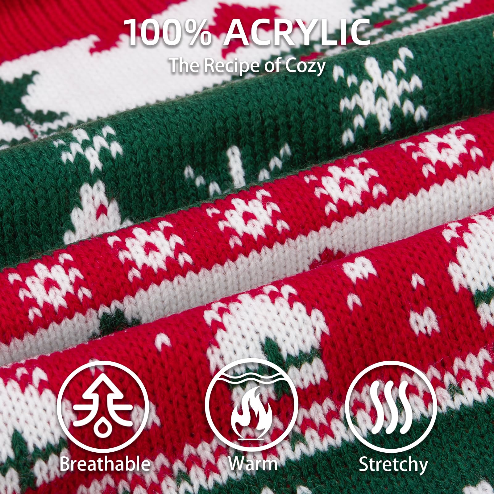 PUPTECK sudadera navidad con estrellas y nieve, ideal para salidas festivas