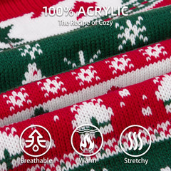 PUPTECK sudadera navidad con estrellas y nieve, ideal para salidas festivas