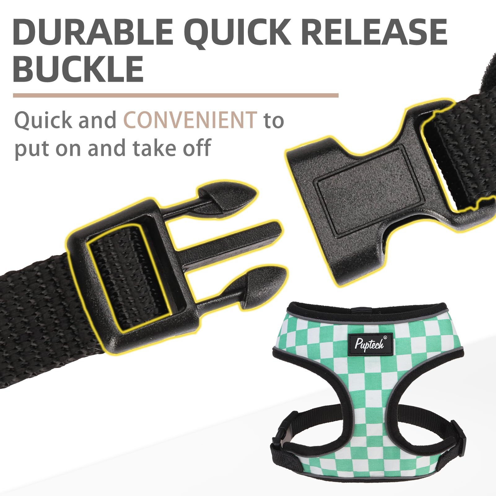 PUPTECK anilla en D para asegurar la correa.